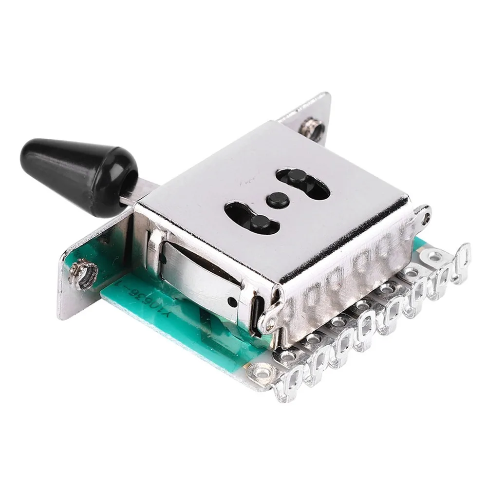 Durable 5-Way Position 5-Way Pickup Selector Switch Metal Silver Electric Guitar Pot Switch Guitar Lever Switch For Guitar
