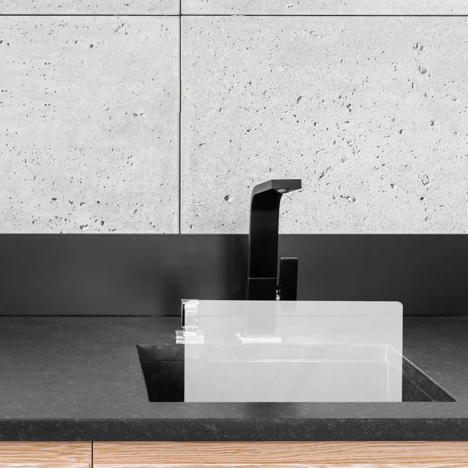 Acrylic Sink Splash Guard Kitchen Bathroom Sink Water Anti-Splashing Guard Splashing-Proof Retaining Plate Minimalist Design
