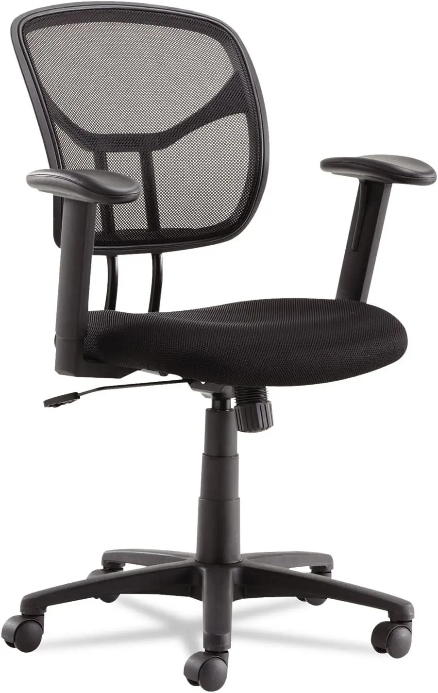 

Swivel/tilt Mesh Task Chair with Adjustable Arms, Supports Up to 250 Lb, 17.72" to 22.24" Seat Height, Black Patio swing chair