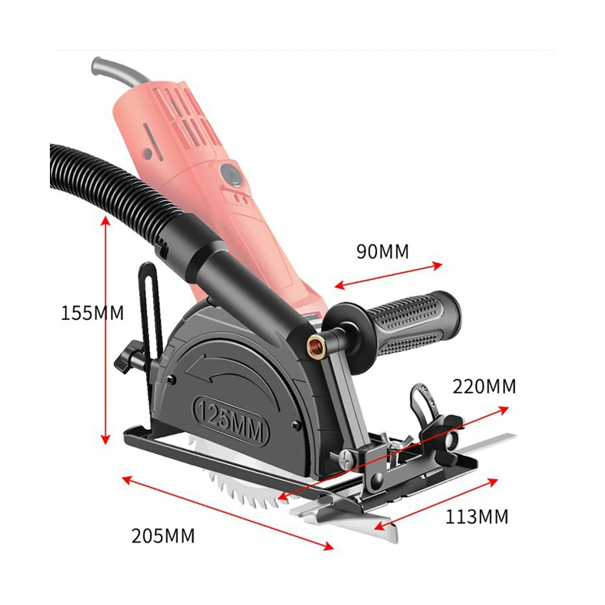 Outil de table de travail de calcul de coupe avec règle de guidage, convertisseur de meuleuse d'angle à main, coupe réglable