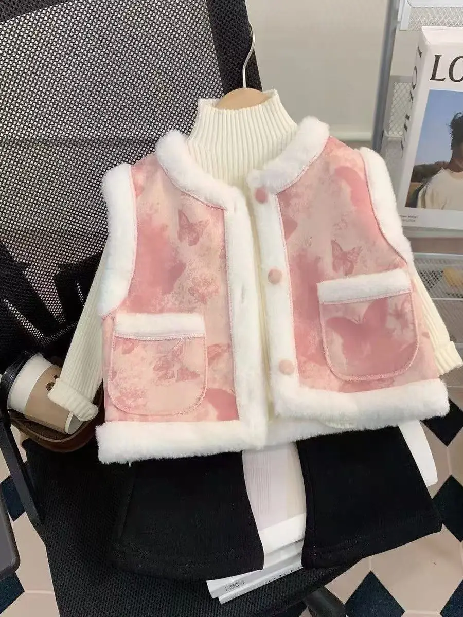 

Детский утепленный жилет для девочек на осень-зиму, модная теплая и уютная хлопковая куртка для детей