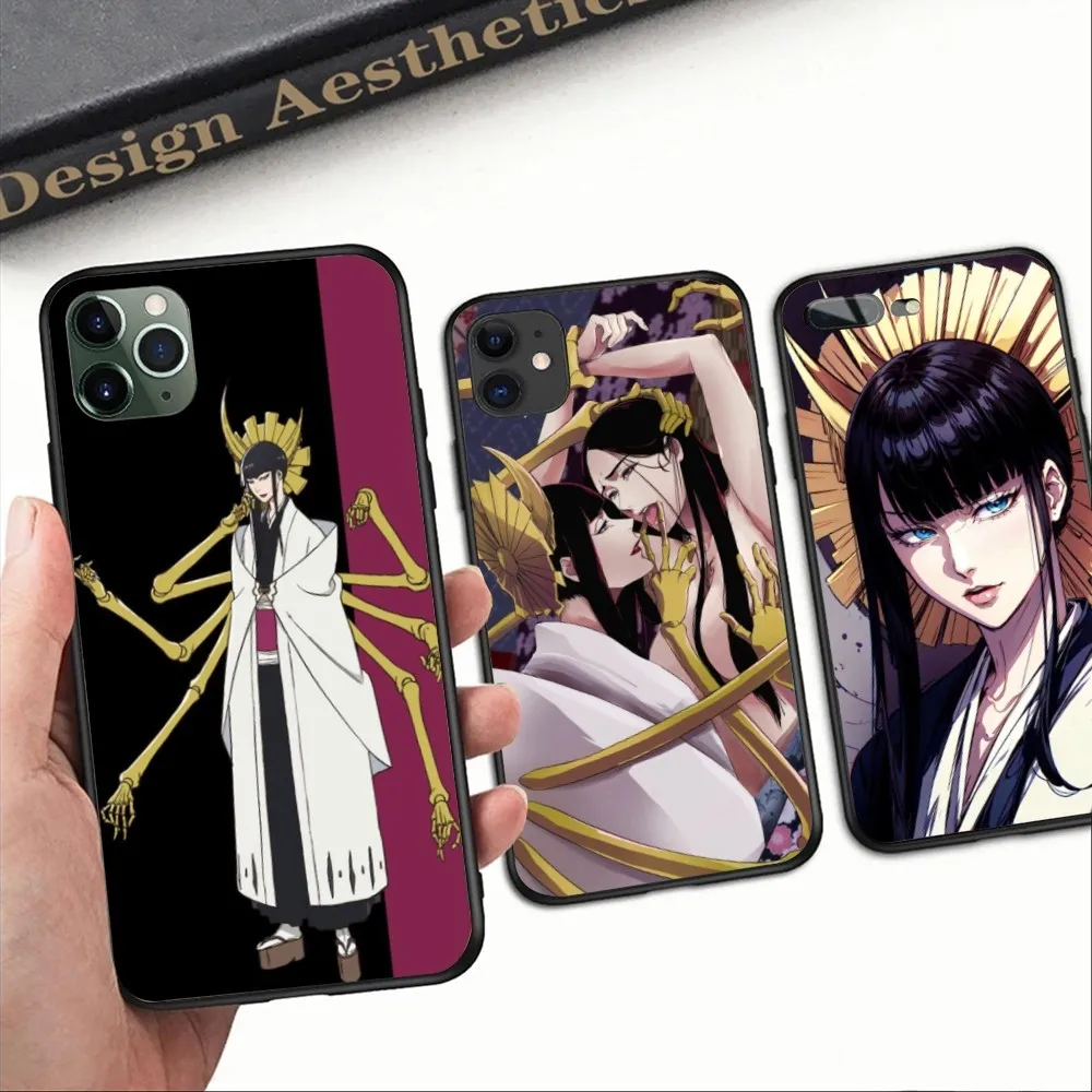 Bleach Senjumaru Mobile Cell Phone Case for iPhone 15 14 13 12 11 XS X 8 7 6 Plus Mini Pro Max SE 2022 Black Phone Cover Funda