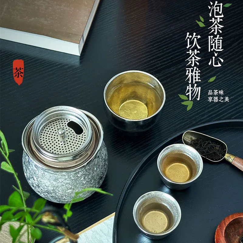 160ml Mini Lady's Thermal Water Bottle with 2 Cups,Double-layer Pure Titanium Vacuum Flask,High-end Drinkware,Outdoor Thermos