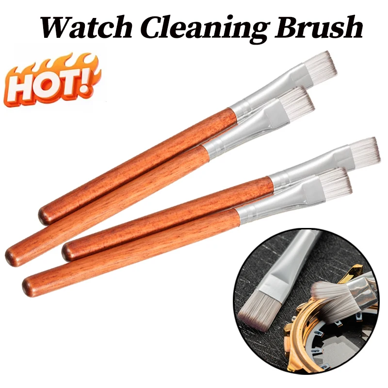1/2/4 Pcs Brosse de nettoyage pour montre, stylo de nettoyage pour petites pièces de mouvement, brosses en fibres pour cadran de montre, accessoire d'entretien de montre