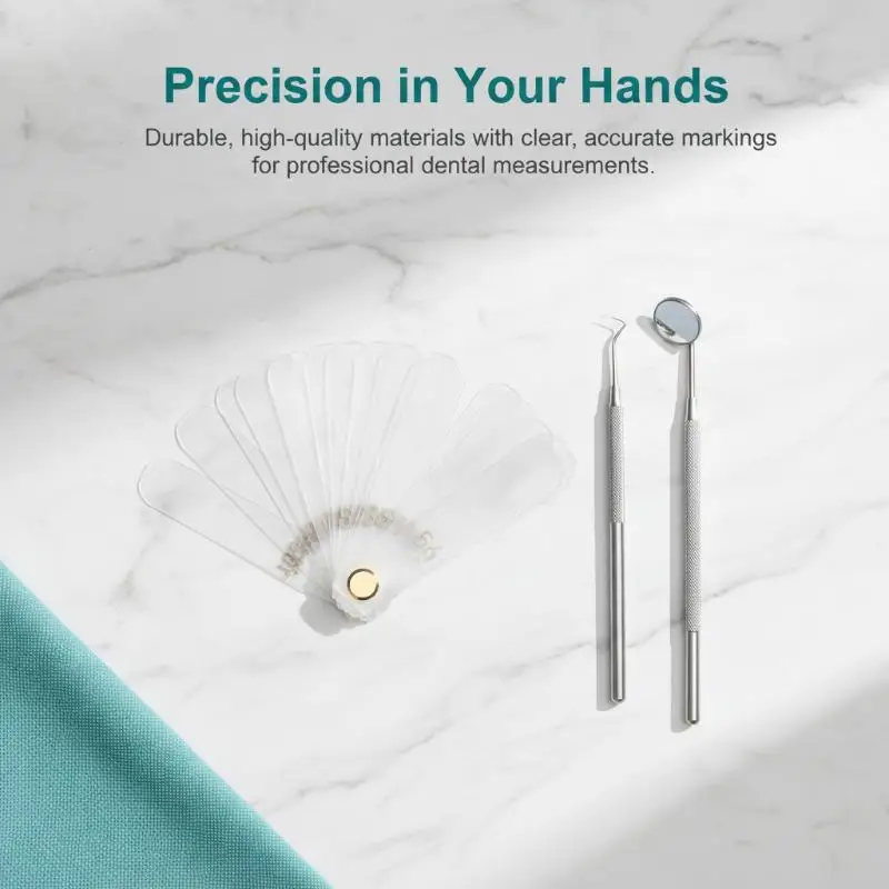 

56 Pcs/Set Dental Interproximal Reduction Gauge Ruler Tools 0.1 Mm Tooth Plastic Measuring Ruler