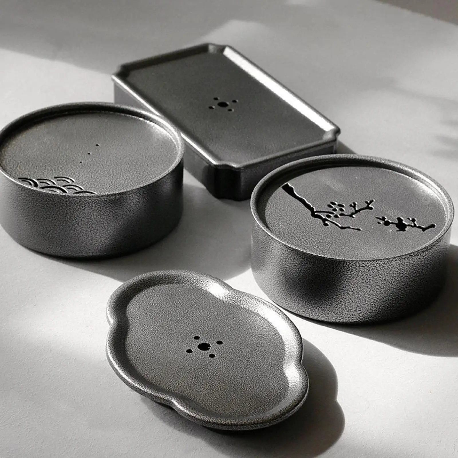 Tea Tray Multifunctional Filter Tray for Small Tea Sets Round Teapot Tray