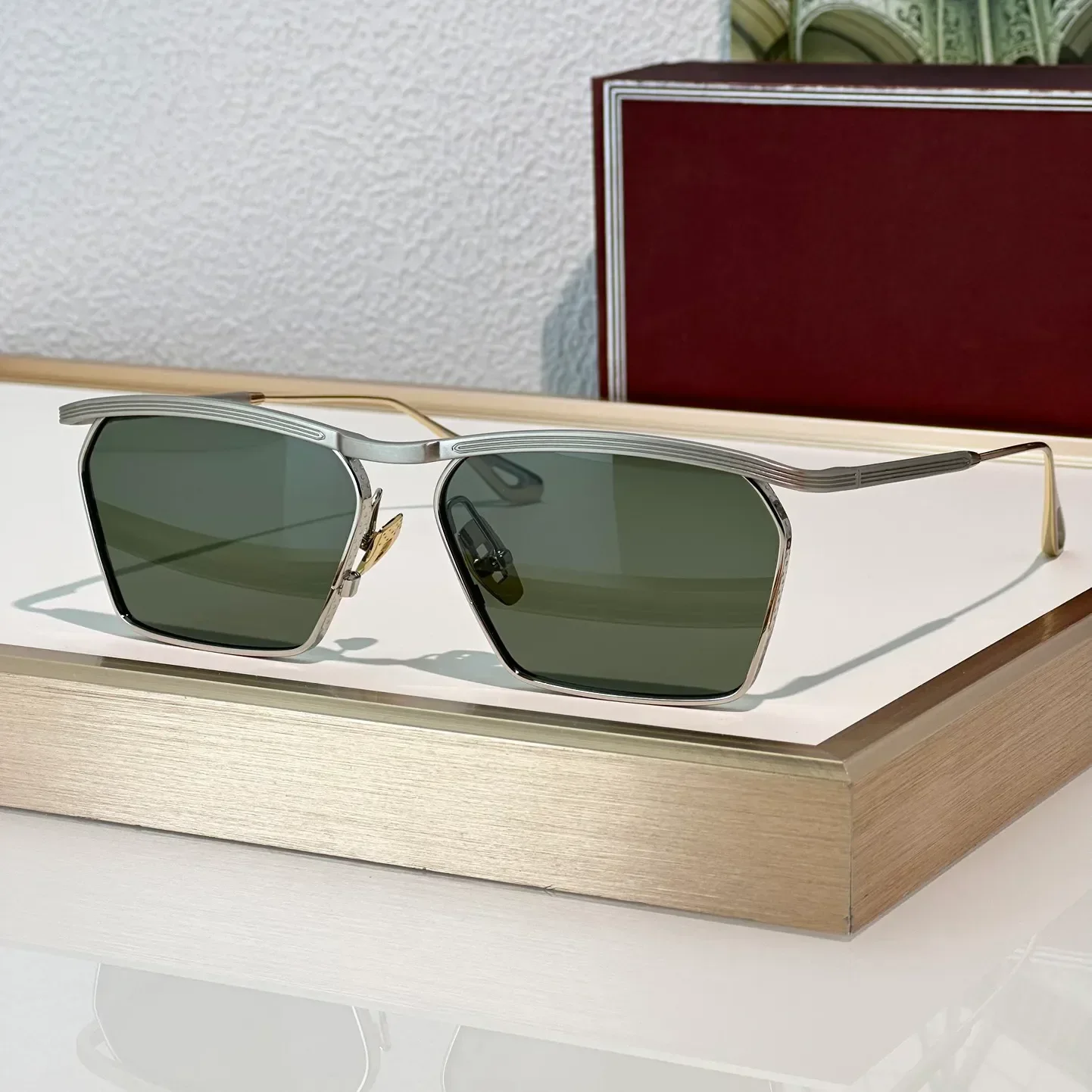 Okulary przeciwsłoneczne damskie i męskie w stylu ABRESSON, anty-ultrafioletowe, retro, pełna oprawka, specjalny design, losowe pudełko.