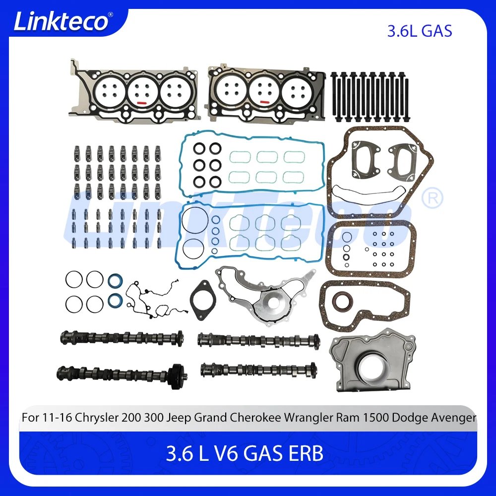 

Engine Rubild Kit & Camshaft Set Rocker Arm Lifter Kit Fit 3.6 L V6 Gas ERB For Chrysler Jeep Dodge 200 300 Grand Cherokee 3.6L