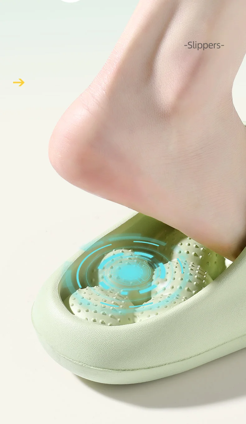 TZLDN Ergonomische EVA-Badehausschuhe für Unisex, wasserlaufsichere Massage-Hausschuhe, bequeme, atmungsaktive Freizeit-Hausschuhe – Detail 4