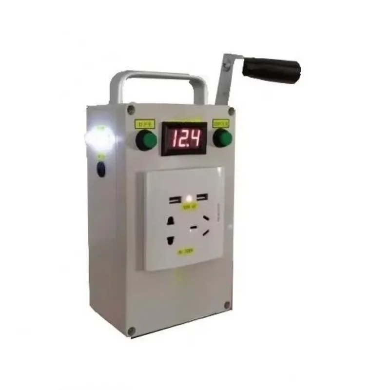 Portable 20-30W Hand Generator DC12V AC220V Dual USB Output 30w Hand Generator
