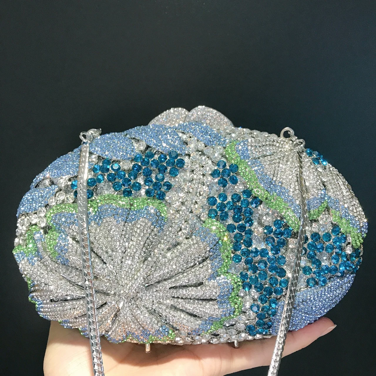 Luxury Rhinestone Evening Clutch for Women, Unique Full Crystal Handbag for Formal Dresses, Stone Clutch Bag In Stock Party Bag