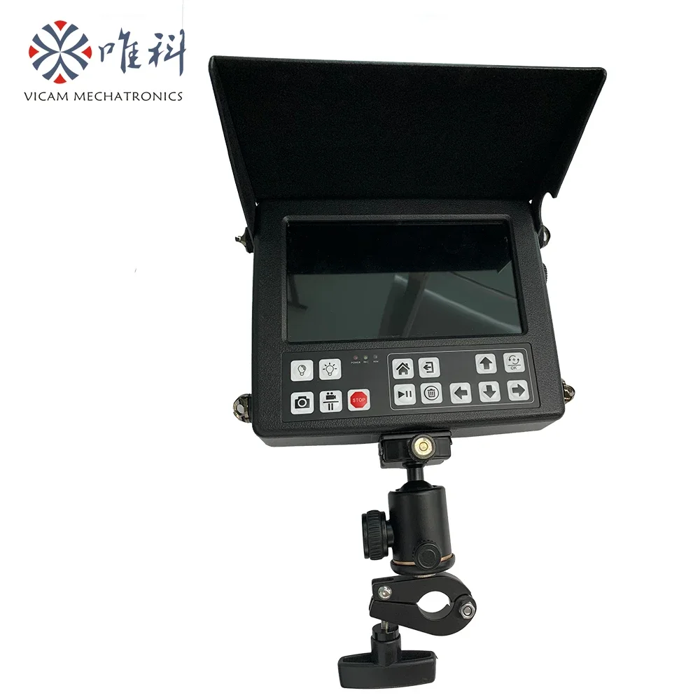 Vicam Factory HD 50mm عموم إمالة 360 درجة معدات فحص الكاميرا 10 بوصة شاشة ملونة Cctv الأنابيب التفتيش روبوت