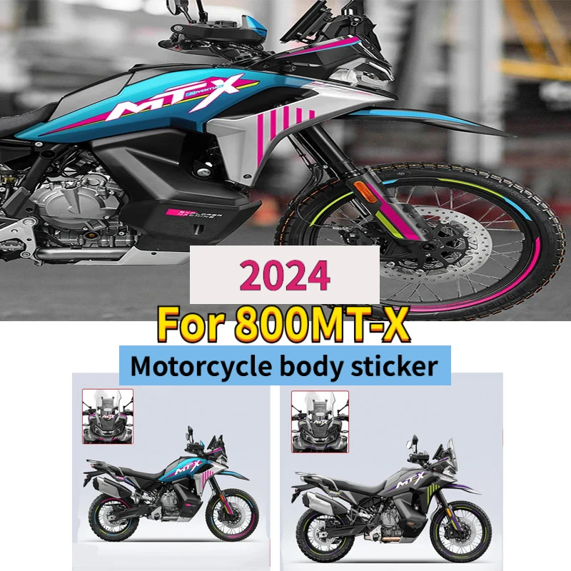 

For CFMOTO 800MT-X 800 MTX 2024 Motorcycle Refit Full Body Sticker Fuel Tank Side Decal Protector Decoration Sets Stickers