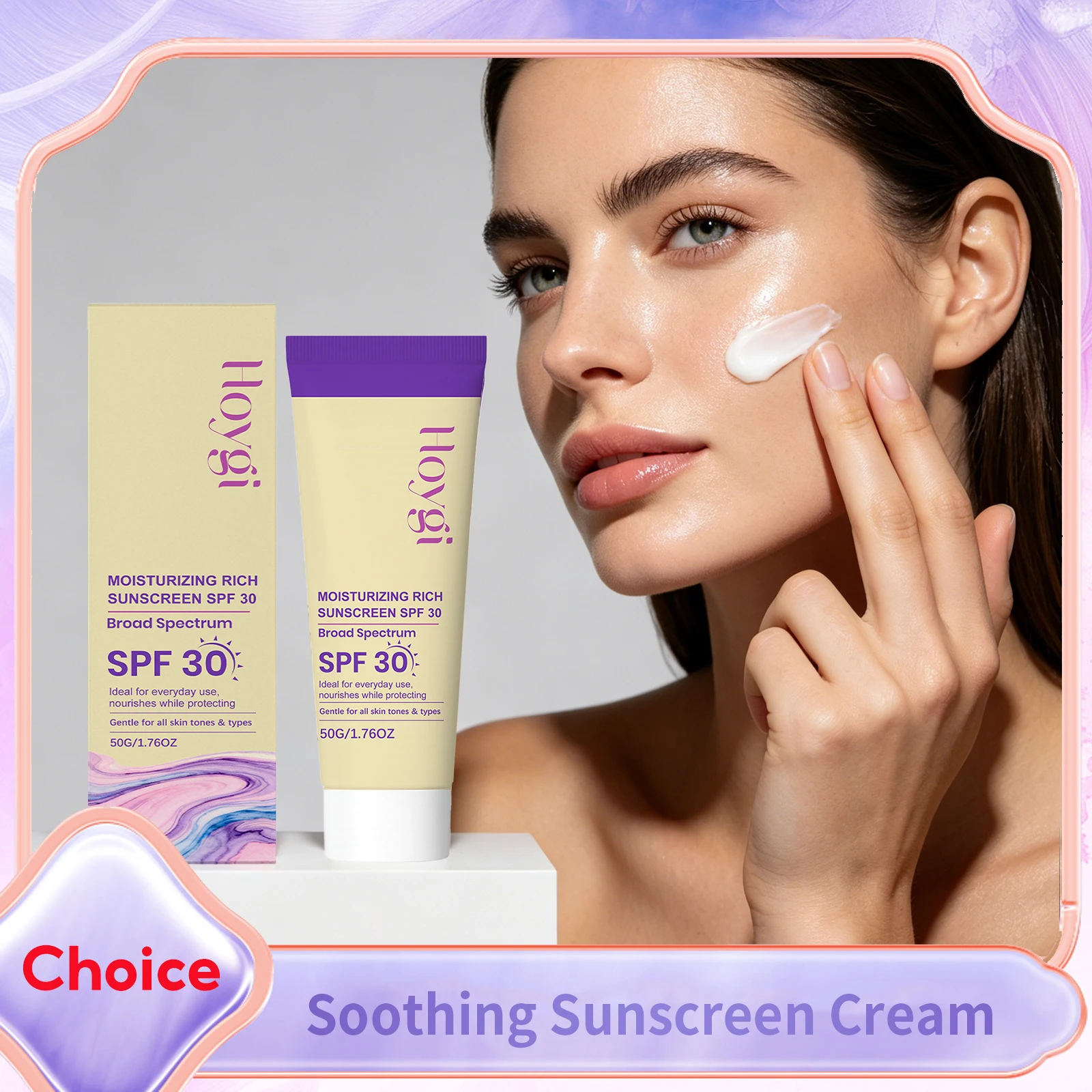 Mild Sunscreen Cream Defense UV Rays Refreshing Not Irritating Prevent Sunburn Moisturizing Summer Outdoor Isolation Sunscreen