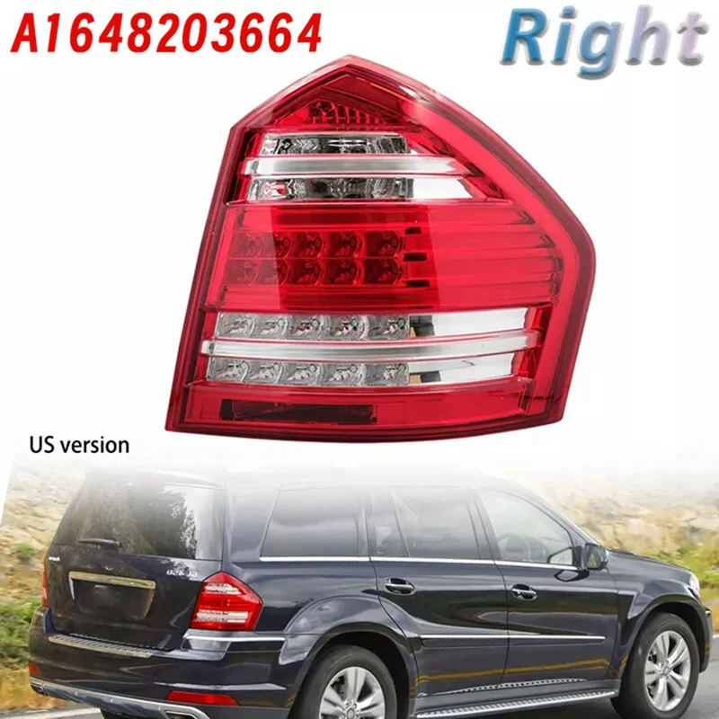 Car LED Tail Light Brake Lamp Assembly For Mercedes Benz W164 X164 GLC300 GL350 GL450 GL550 2007-2012 US