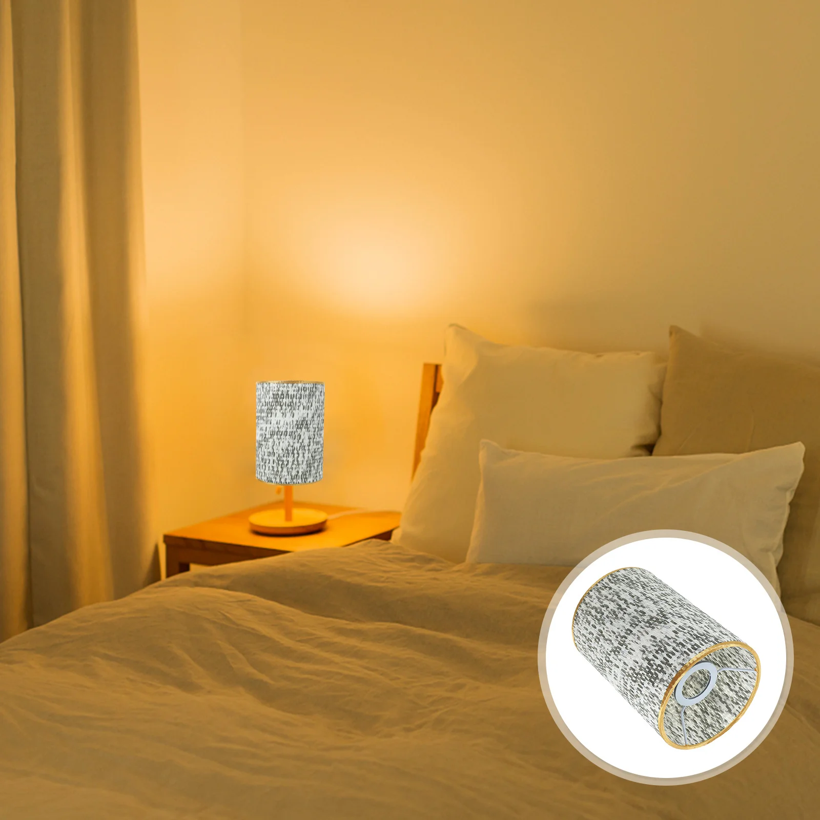 

Colorful Lamp Shade Woven Fabric Drum For Floor Table Pendant Light Durable Lampshade Cover Decorative Lighting Home