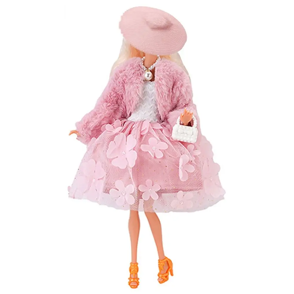 1/6 /30CM/11" Doll Clothes Multicolor Doll Accessories Doll Overcoat Dress Set Gauze Flower Dress Changing Dress Game