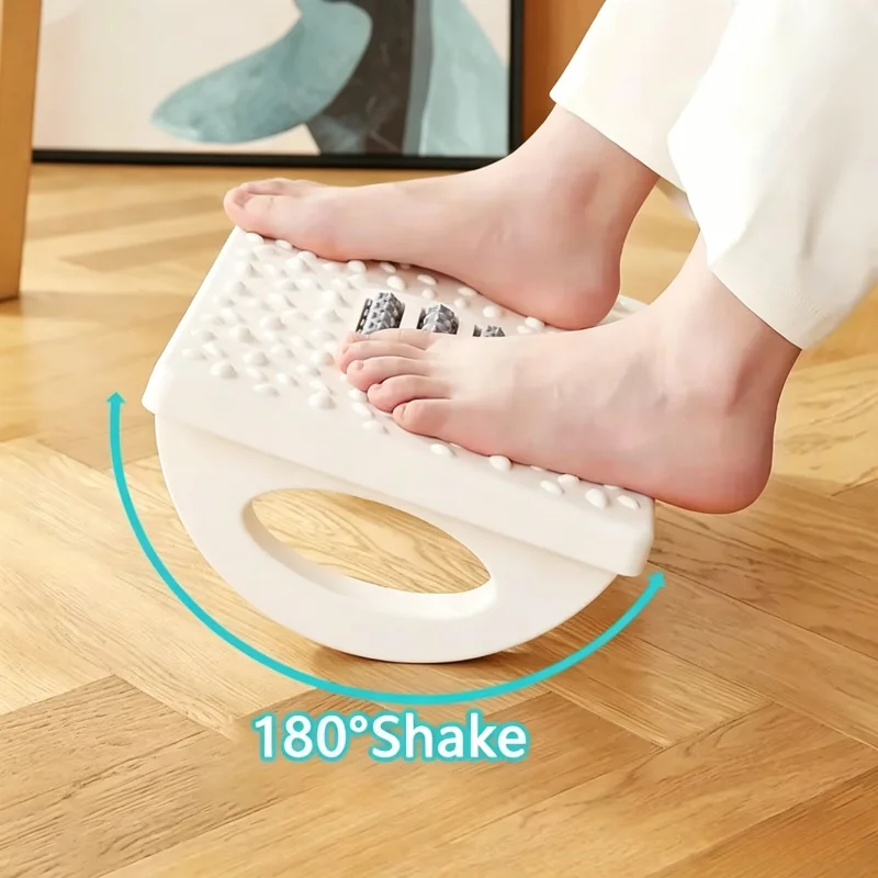 

NEW Portability Foot Rest Under Desk Ergonomic Foot Stool with Massage Rollers for Home Office Work
