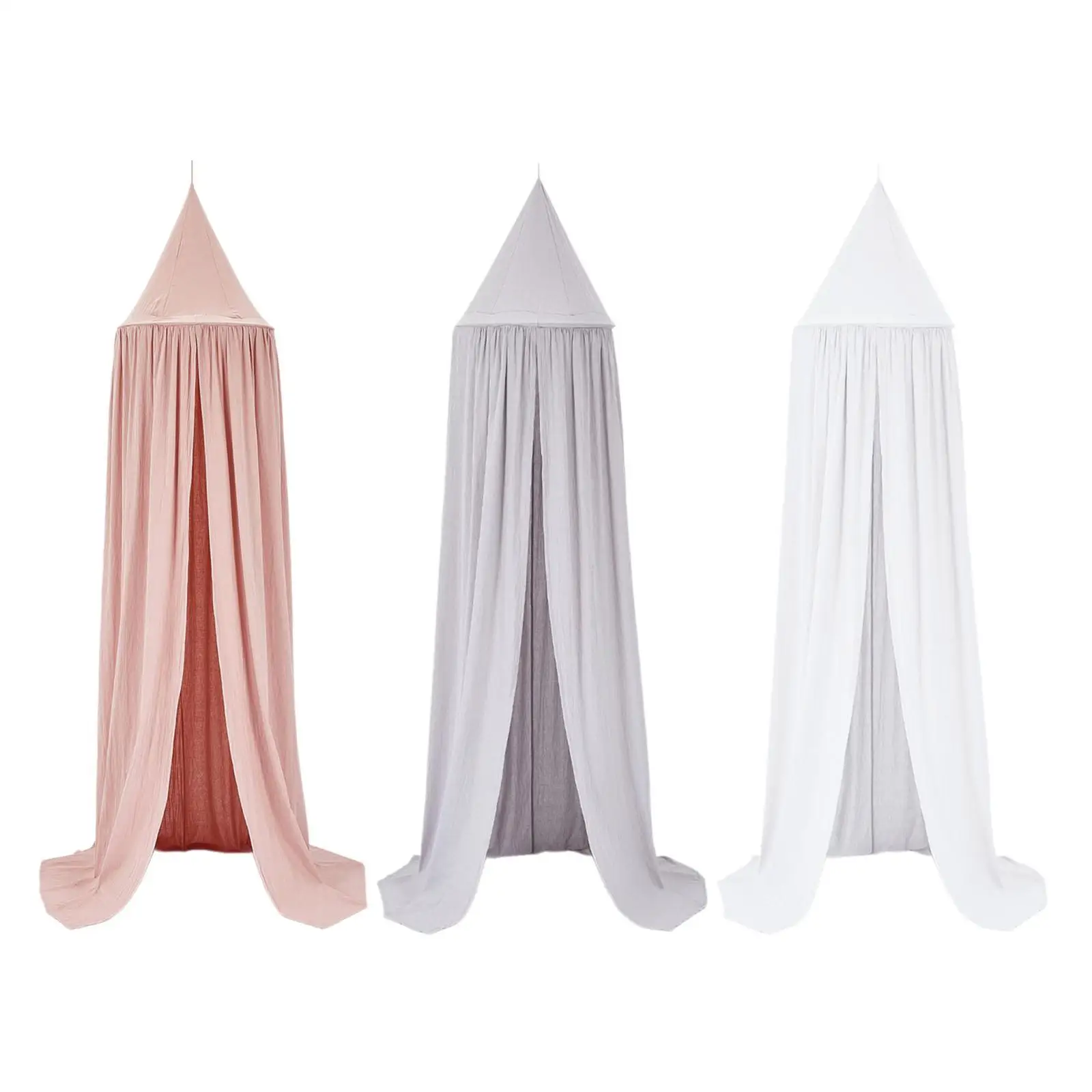 

Kids Bed Canopy Curtain Drapes Castle Play Tent for Nursery Room Room Decor