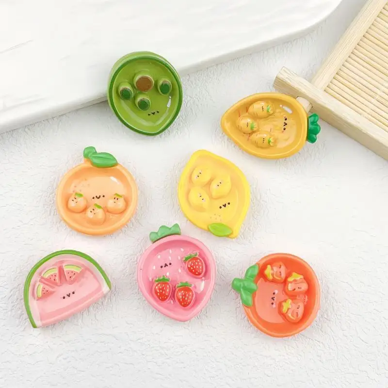 Cute Cartoon Fruit Shaped Resin Charms, Ideal For All Kinds Of DIY Craft Projects To Bring Lovely, Vibrant Decorative Effects