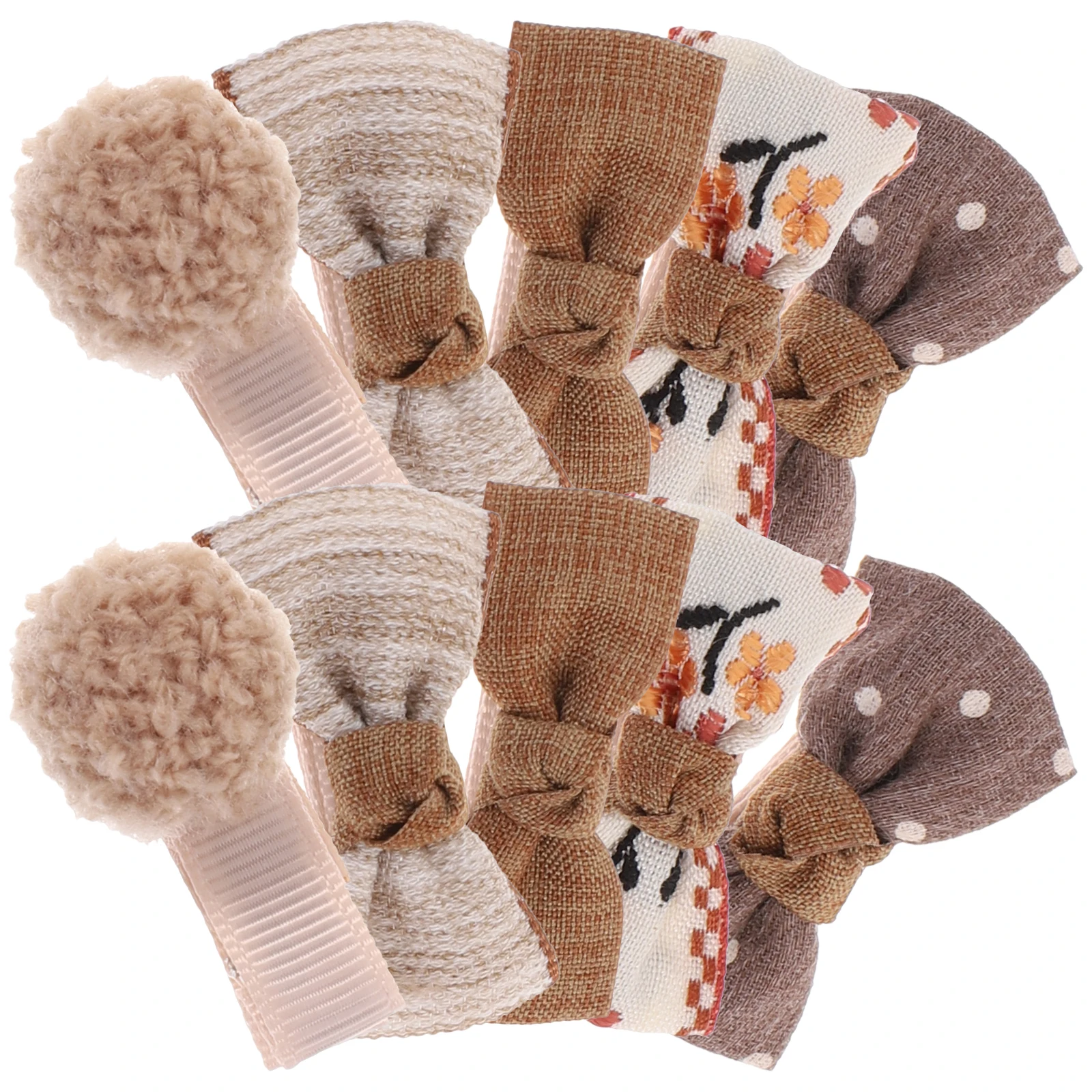 

10 Pcs Hair Clips Bow Fabric Iron Fabric Hair Clips Toddler Kids Baby Barrettes Hairpins Decorative Durable Gifts