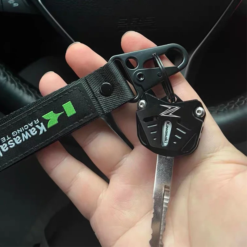Motorcycle Keychain Case Shell & Keychain Key Ring For Kawasaki Z900 Z400 Z650 Z800 Z500 Vulcan Versys Ninja 400 650 1000 H2 H2R