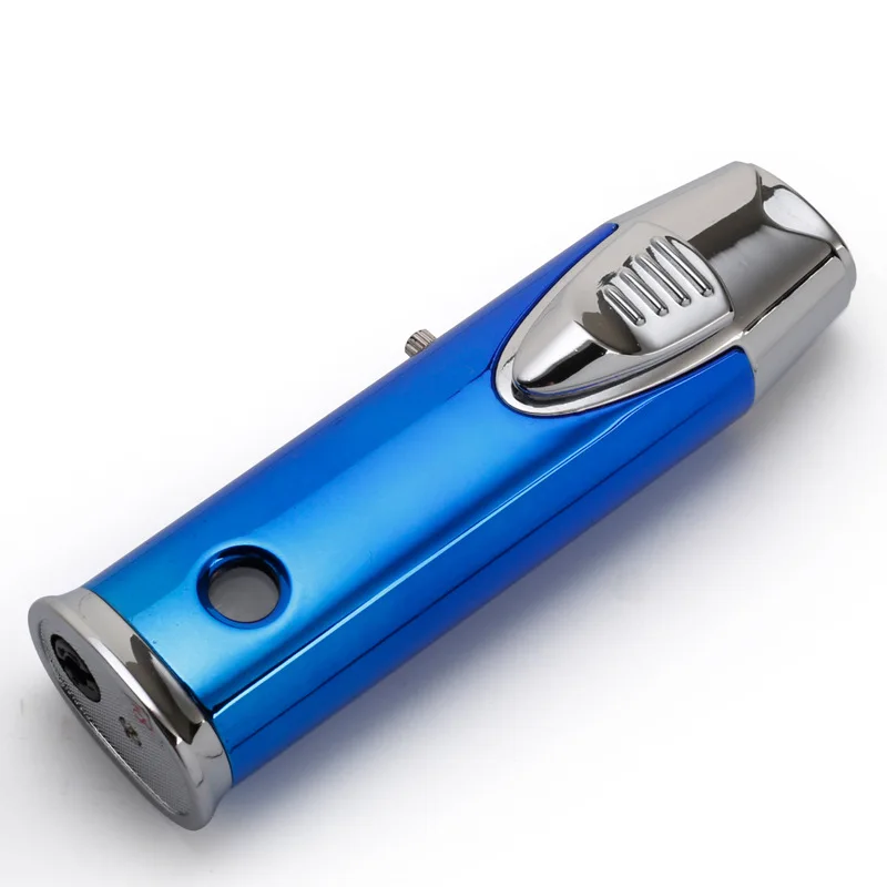 JOBON Metal Butane Gas Lighter Outdoor Windproof Blue Flame Dual Torch Turbo Jet Cigar BBQ Jewelry Baking Home Tools