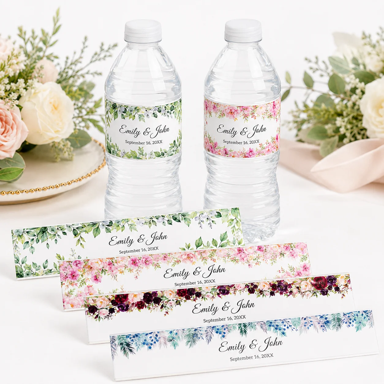 PP Bottle Stickers Custom Water Bottle Labels Personalized Name Text Logo Drink Label For Wedding Birthday Baptism Party Decor