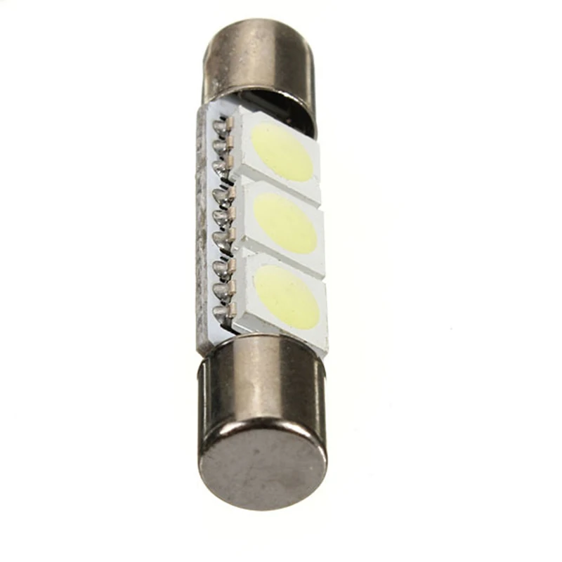 2pcs Festoon 28mm 31mm Car LED C5W  White Interior Light 3SMD 5050 Dome Lights Reading License Plate Light 4300K