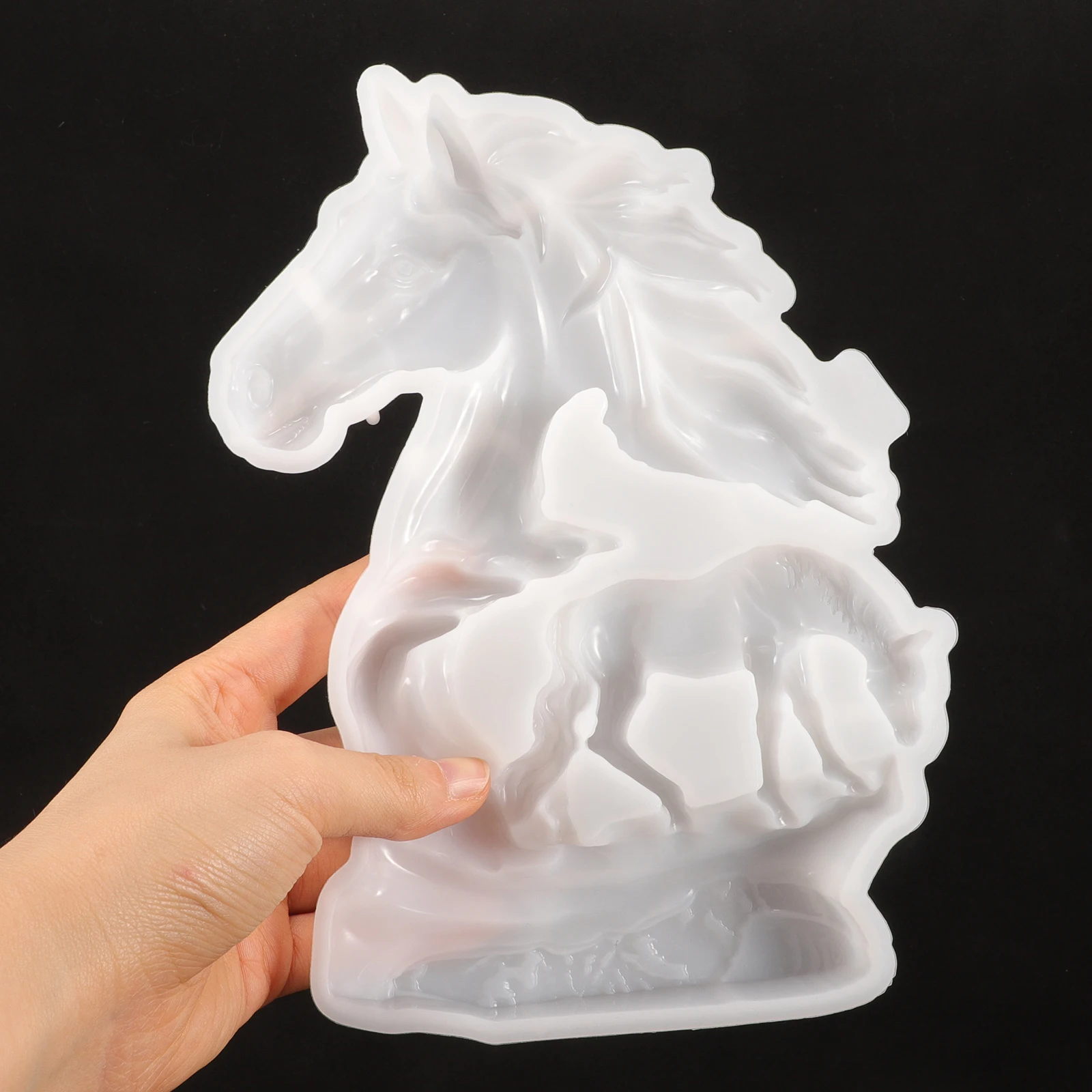 

Resin Horse Silicone Mold White Reusable Diy Silicone Horse Mold Non Stick DIY Crafts Jewelry Accessories Home Decor