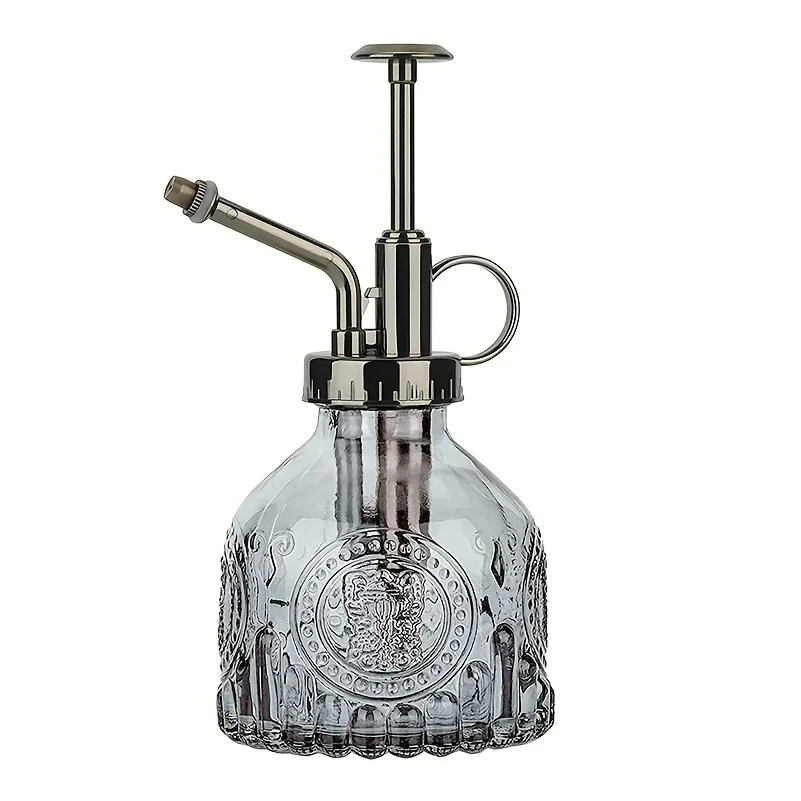 1pc Glas Bewässerung Spray Flasche, Vintage Bronze Kunststoff Top Pumpe Gießkanne Glas Spray Flasche Pflanze Mister, für Zimmer Pflanzen – Detail 4