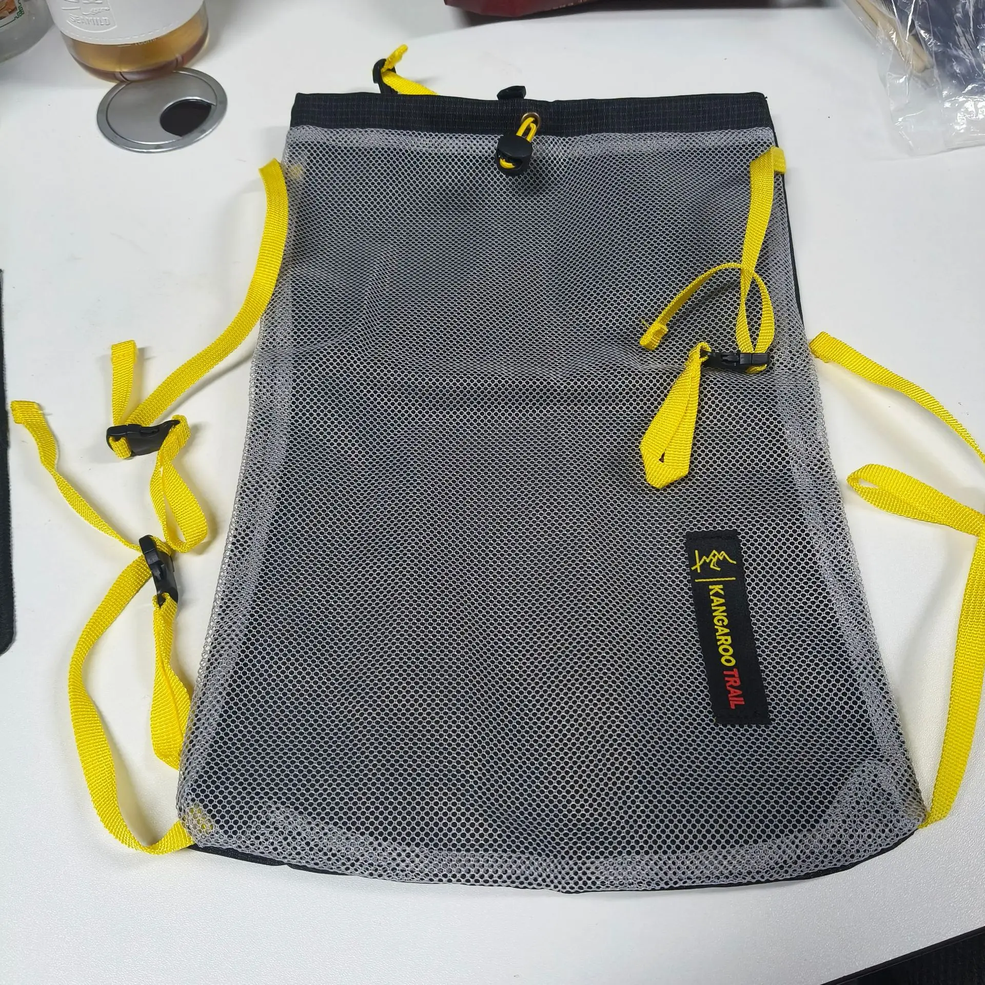 Abnehmbare Rucksack-Netztasche, Mehrzweck-Außen-Erweiterungstasche für Wandern, Radfahren, Reisen - Aufbewahrungstasche Rucksack-Zubehör – Detail 9