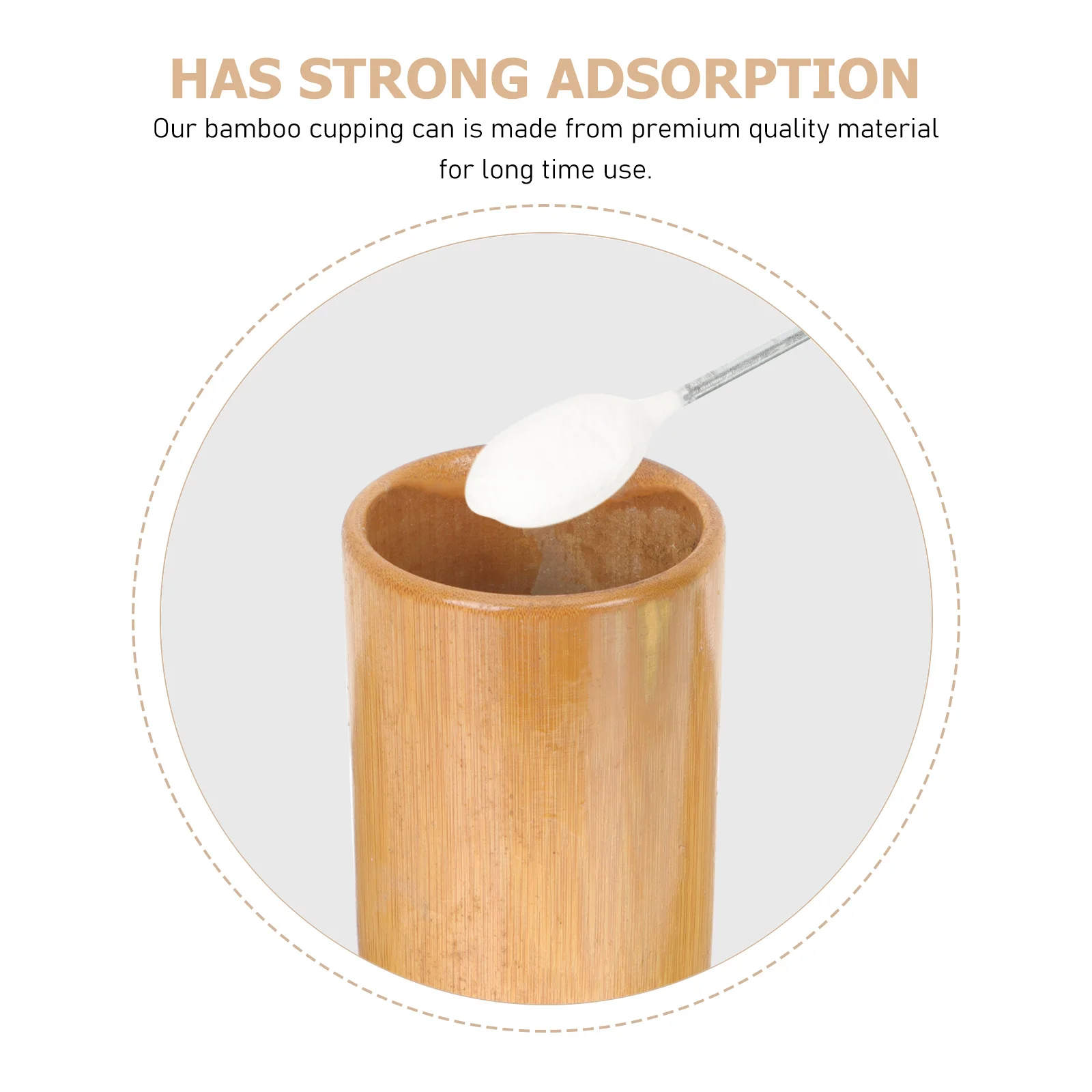 5 Buah Set Cupping Bambu Premium, Cangkir Terapi Hisap Kuat, Pijat Tubuh untuk Penggunaan di Rumah, Alat Cupping Pereda Nyeri