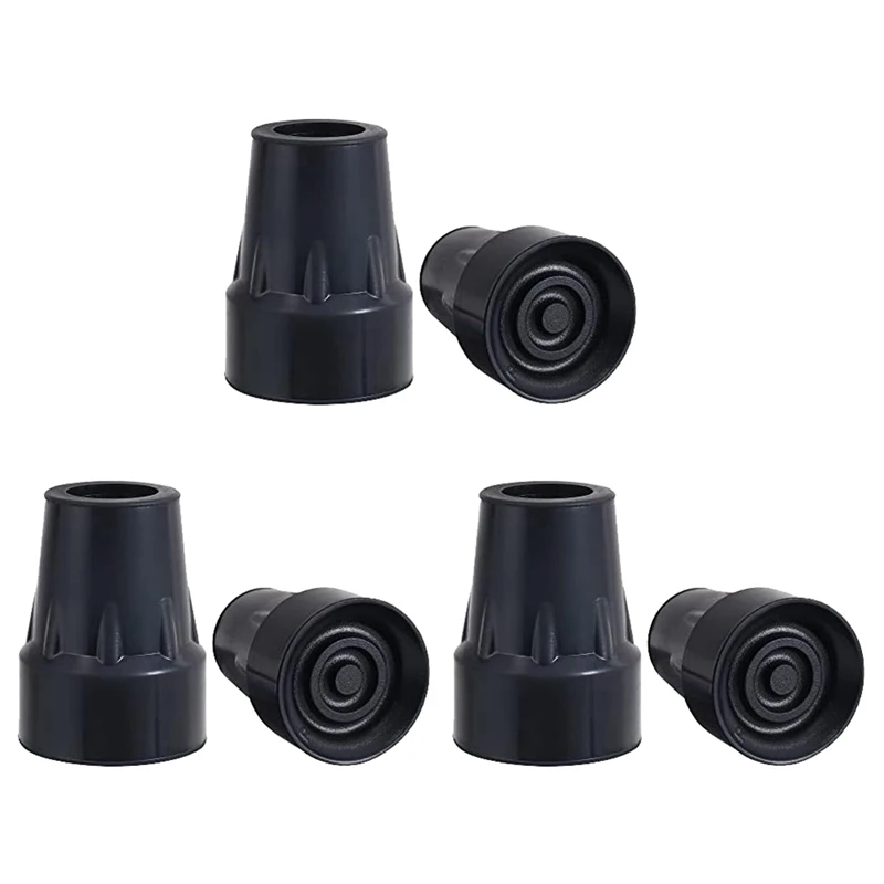 

Crutch Tips, Heavy Duty Non-Slip Rubber Cane Tips, Replacement Cane Foot Caps, Crutch Pads, 6 PCS