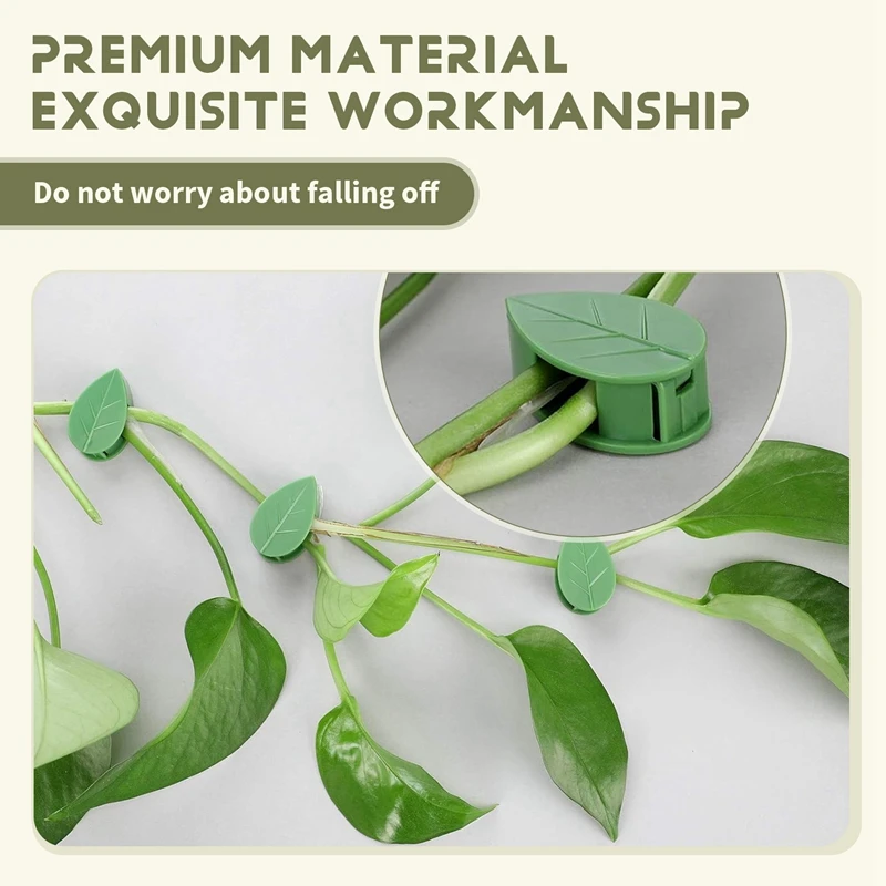 M11K-50PCS Garden Plant Clips,Plants Climbing Wall Support Snap Fixture Clips Self-Adhesive Fixer Sticky Hook