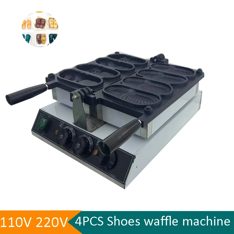 Commercial Slipper Shape Waffle Maker Machine New Design Mini Crocs Waffle Machine for Sale Shoe Pattern Waffle Equipment