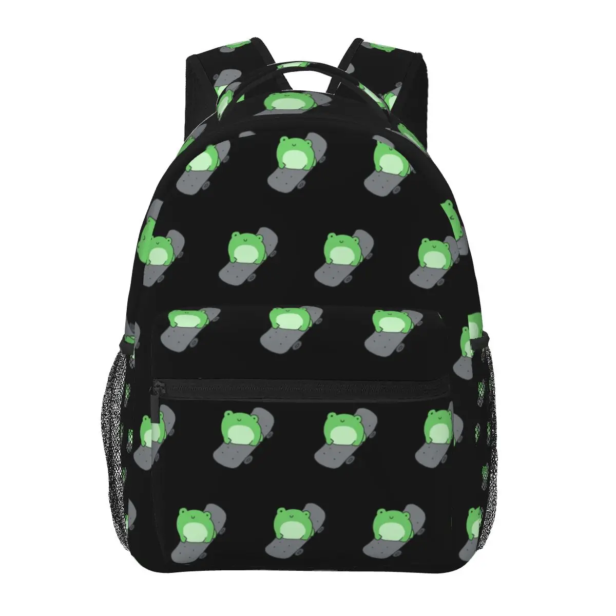 

Cute Skateboarding Frog Kawaii Backpacks Boys Girls Bookbag Children School Bags Laptop Rucksack Shoulder Bag Large Capacity