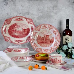 Porcelain Ceramic Plates Bowls Round 8/10 Inch Kitchen Cutlery Steaks & Cakes Desserts Dishes Coffee Cups