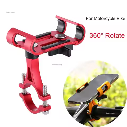 Metal Motorcycle Bike Phone Holder Aluminum Alloy Anti-slip Bracket GPS Clip Universal Bicycle Stand Support for All Smartphones