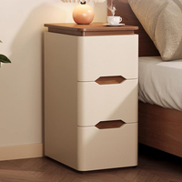 Bedroom Wood Bedside Table Mobile Cabinets Living Room Drawers Luxury Storage Nightstand Organizer Mesa De Noche Hotel Furniture