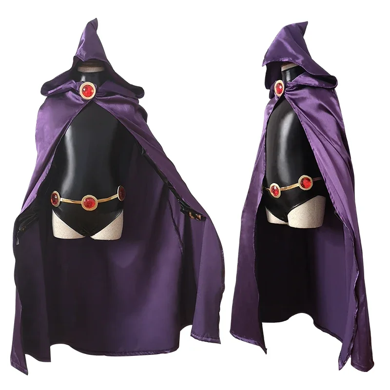 Adult Anime Titans Raven Cosplay Costumes Jumpsuits Cloak Belt Party Halloween Fancy Ball Suit