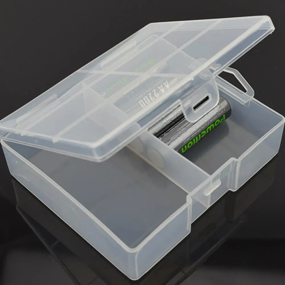 Container Organizer Portable Holder Storage Box Transparent Plastic Convenient Accessories For 24 X AA Batteries