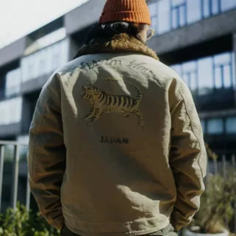 High Street  VV Tiger Print Wool Leather Jacket Men Women Fashion Comfortable Coats Jackets Men's Clothing