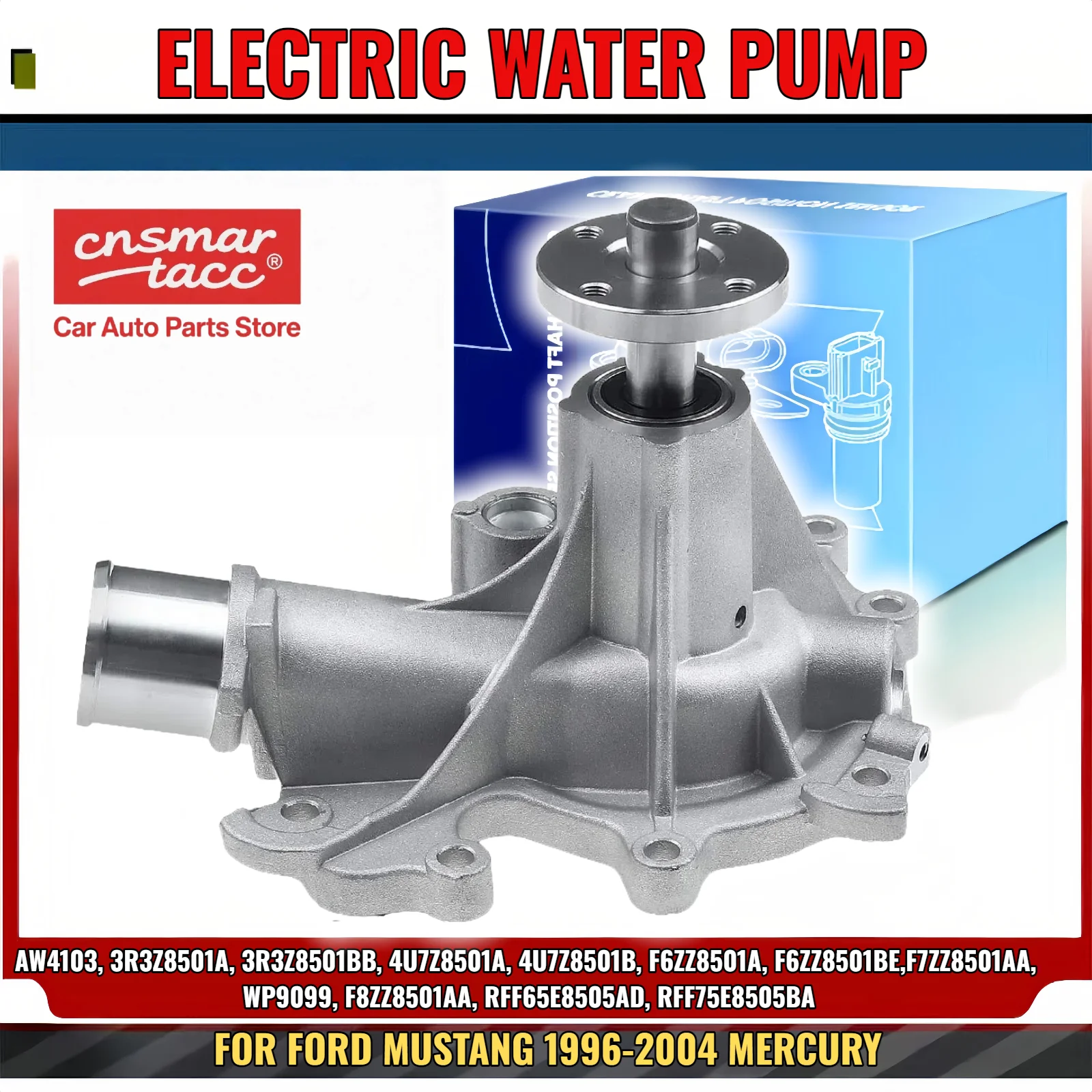 

Водяной насос для Ford Mustang1996-2004Thunderbird для Mercury Cougar 96-97 3.8L 3.9L RFF65E8505AD 3R3Z8501A 3R3Z8501BB F8ZZ8501AA