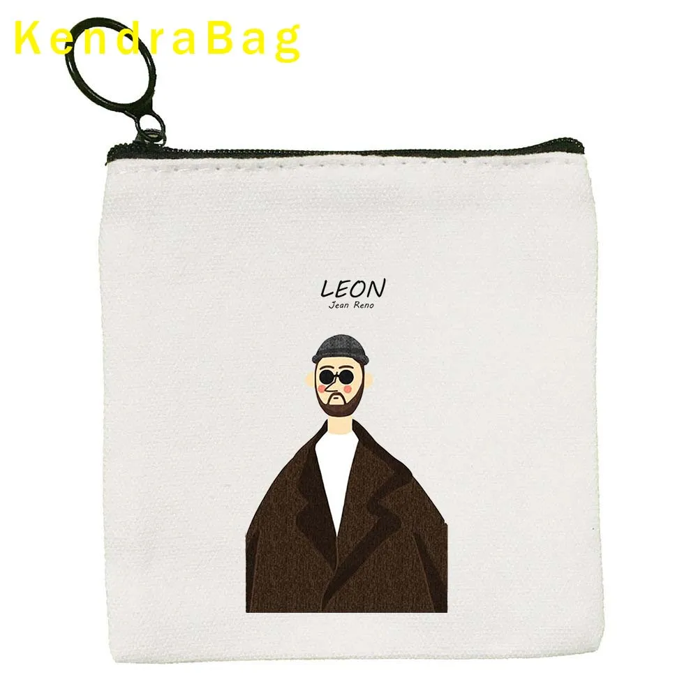 Retro Vintage Movie Fashion Leon Mathilda The Professional Girl, pintura al óleo de dibujos animados, monedero, bolsa, BILLETERA, regalo con cremallera