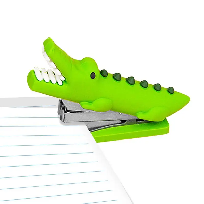 دباسة صغيرة مع تمساح لطيف وديناصور ، دباسة صغيرة للسفر ، القرطاسية المحمولة للمكتب ، الجدة والإبداعية ، المدمجة