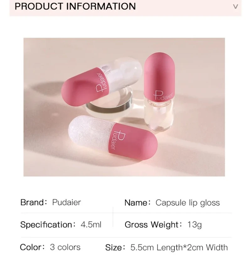 Gratis verzending Mini Capsule Lipgloss Make-up Temperatuurverandering Transparante kleur veranderende Lip Plumping Glitter Lip Glaze Cosmetische