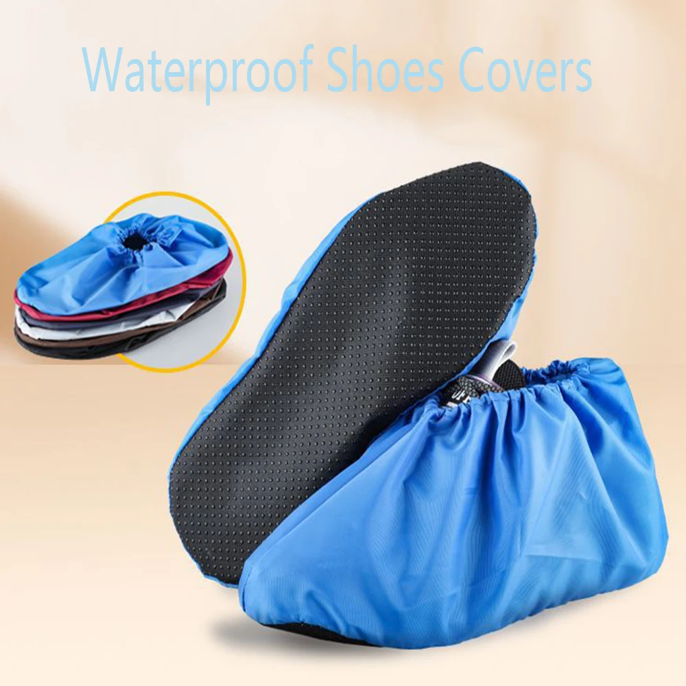 1 Pair Non-slip Shoe Covers Washable Reusable Waterproof Protector Cover Indoor Shoes Case Household Keep Floor Carpet Cleaning