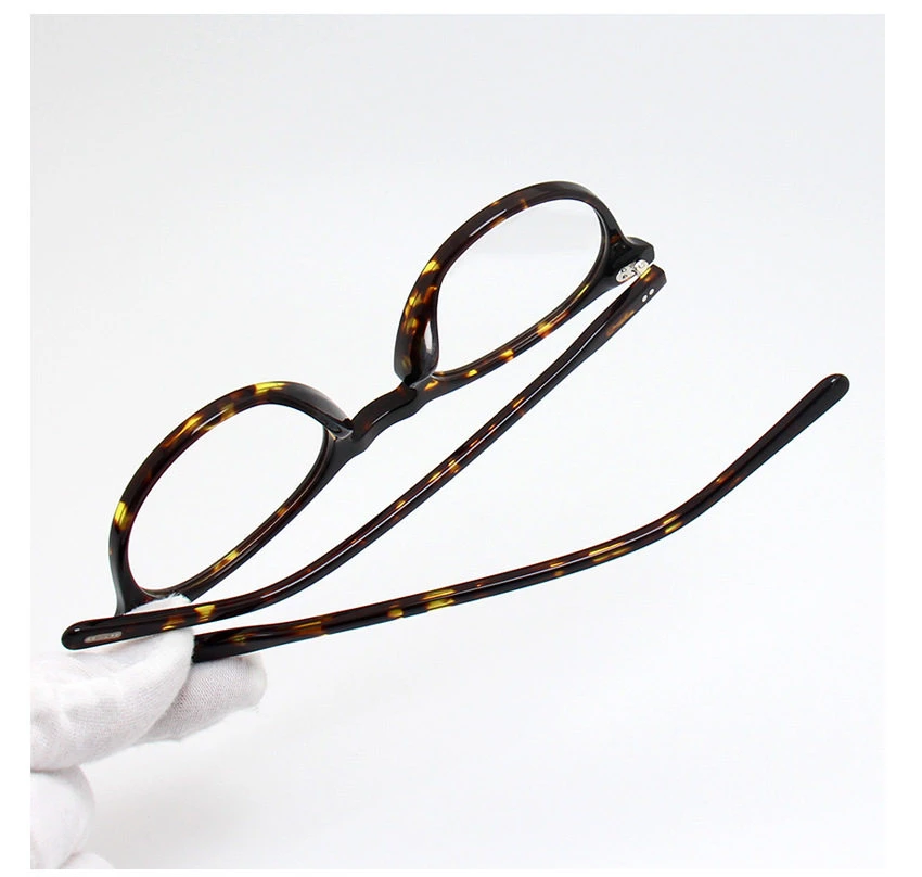 America Brand Design Ovale Brillengestelle für Herren, Vintage-Acetat, ultraleichte Korrektionsbrillen OV5183, optische Brillen für Damen – Detail 14