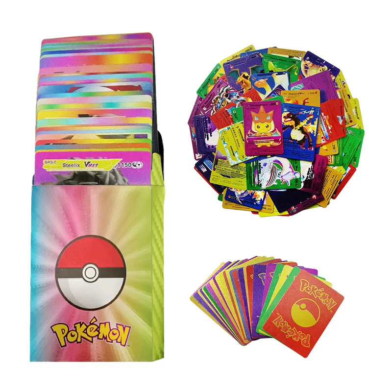 55-275 Pcs Pokemon Card Spanish English Vmax GX original colour Gold silver black Pikachu Rare Collection Battle letter kids Toy